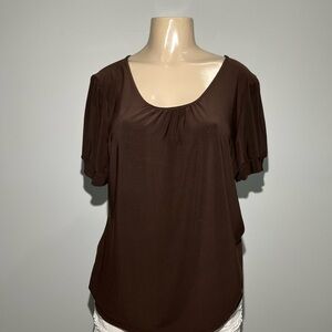 Vintage Suzie Chocolate Brown Blouse